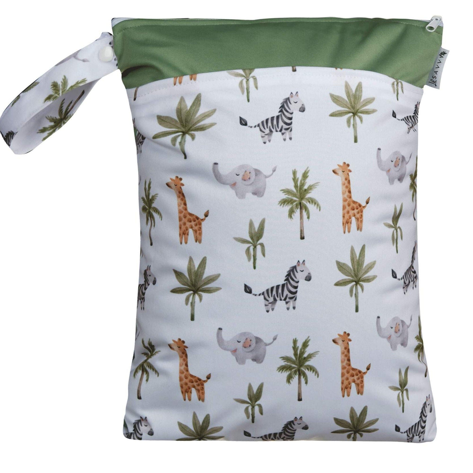 Wet Bag Double Pocket - African Animals Wet Bag Lil Savvy 