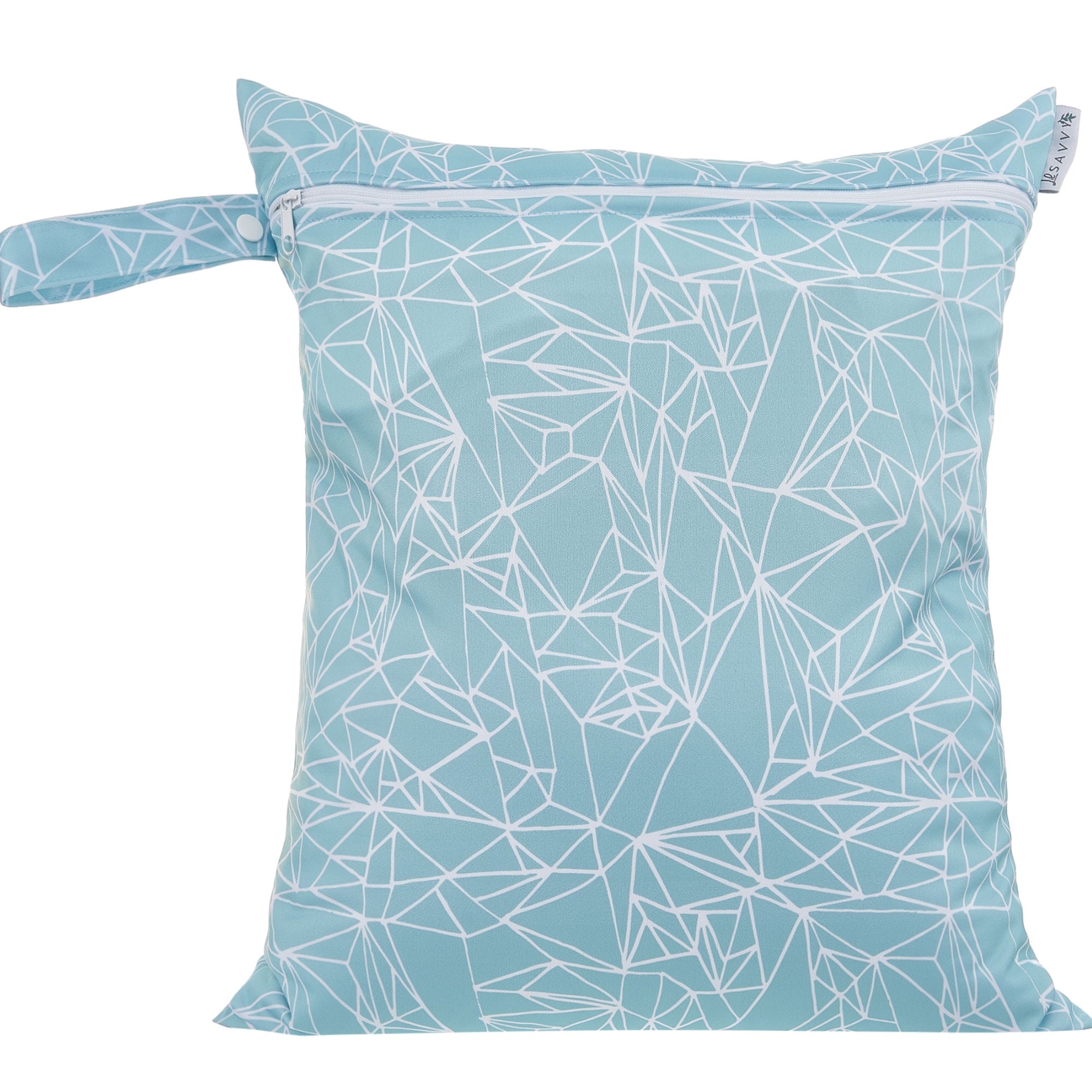 Large 40x45 cm Bag - Green and White Large Wet Bag Lil Savvy 